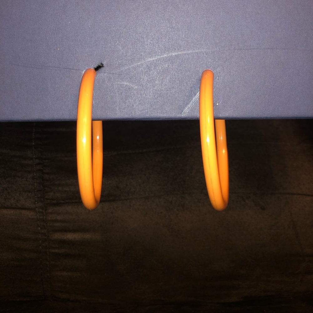 Orange Hoop Earrings